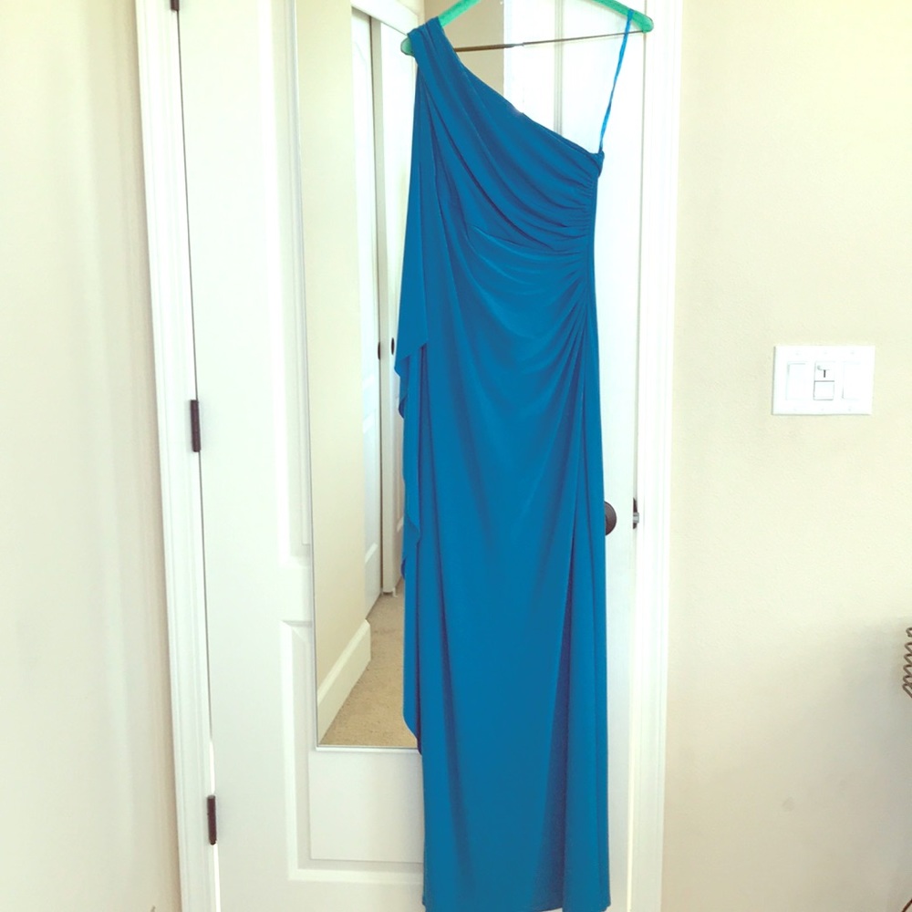 Formal floor length dress.